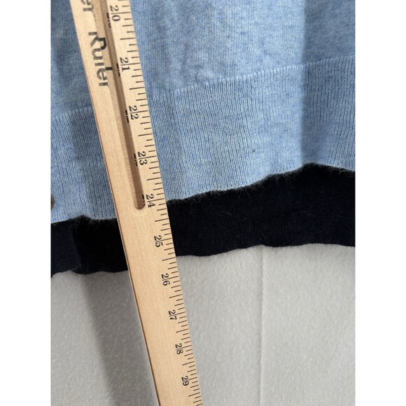 J Crew Sweater Womens Sm Blue Wool Angora Rabbit Blend Button Accent Elbow Patch - Picture 4 of 7